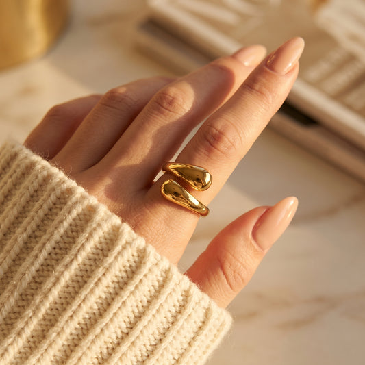 Minimalist Stainless Steel Open Ring for Women