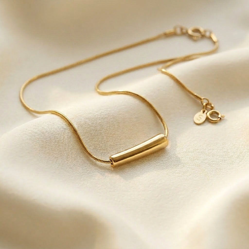 Golden Arc Stainless Steel Necklace