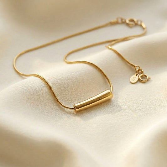 Golden Arc Stainless Steel Necklace