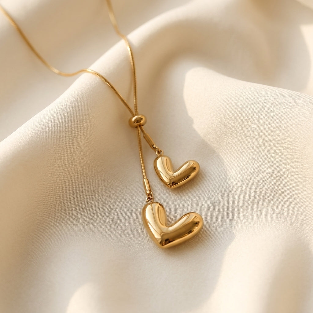 Minimal Stainless Steel Adjustable Pendant Necklace
