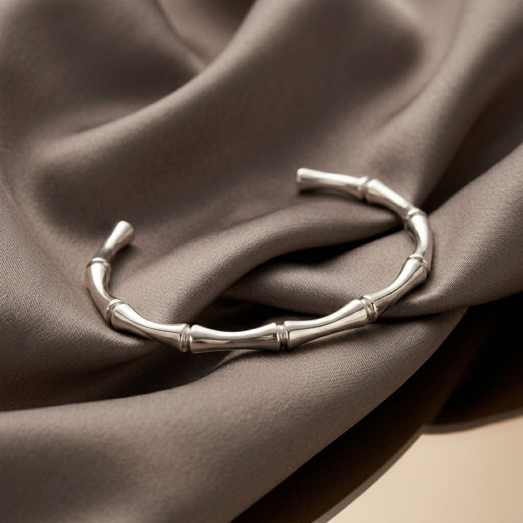 Stainless Steel Minimal Cuff Bracelet for Women