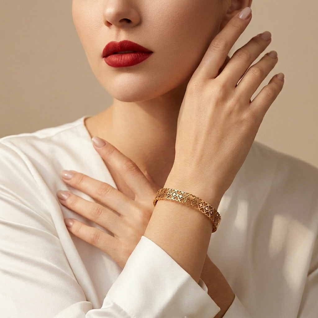 Stainless Steel Handcuff Bracelet for Women