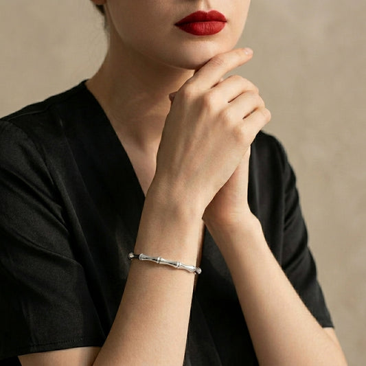 Stainless Steel Minimal Cuff Bracelet for Women