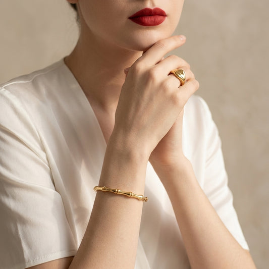Stainless Steel Minimal Cuff Bracelet for Women