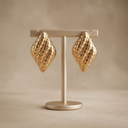 Geometric Statement Stainless Steel Stud Earrings