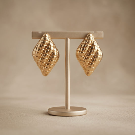 Geometric Statement Stainless Steel Stud Earrings