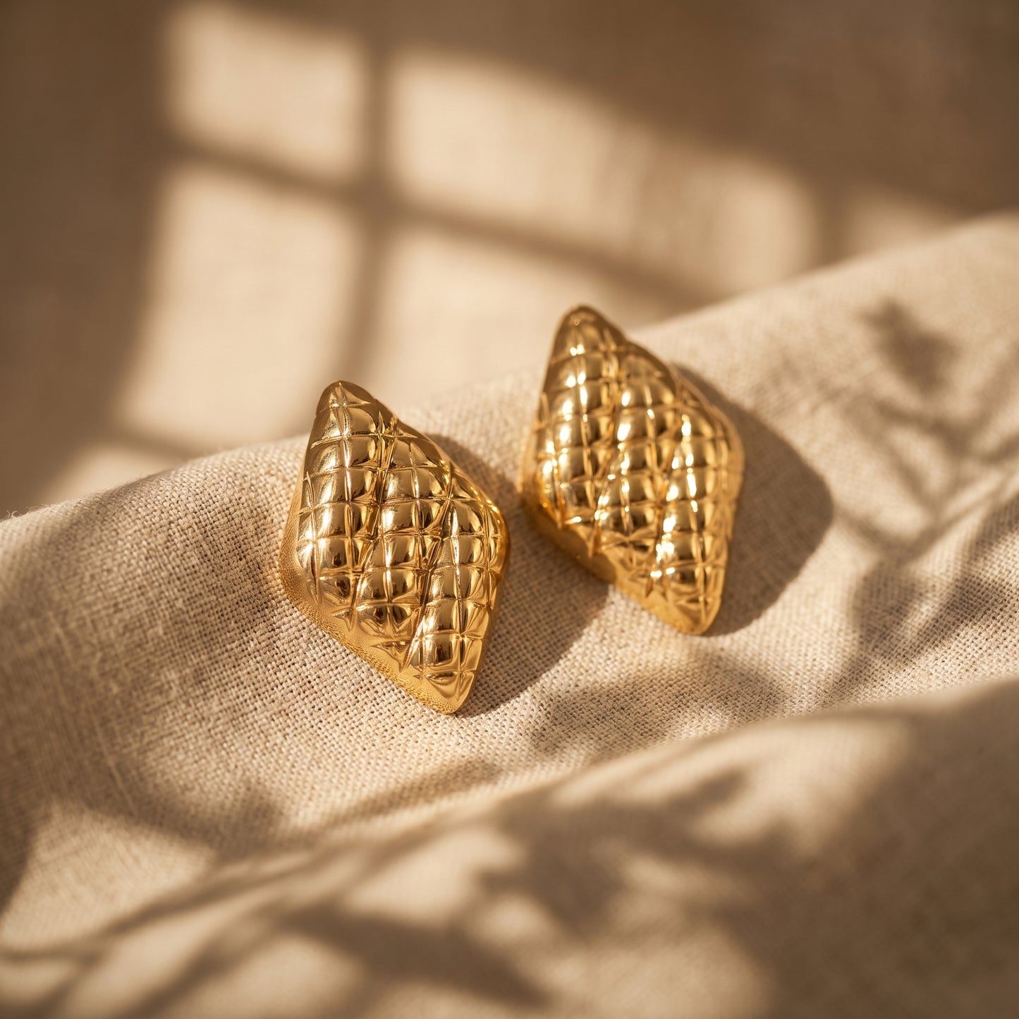 Geometric Statement Stainless Steel Stud Earrings