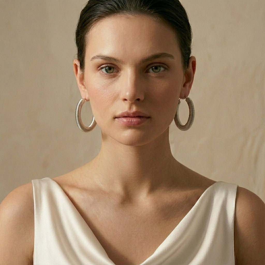 Minimalist Stainless Steel Hoop Earrings