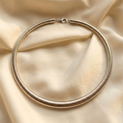 Luna Coil Stainless Steel Minimalist Necklace